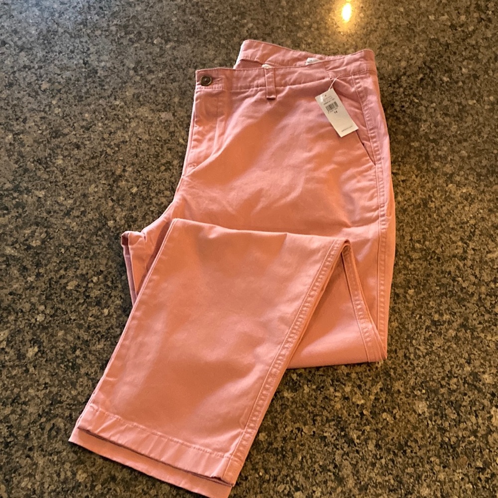 NWT Pink Gap girlfriend khaki chinos SIZE 14